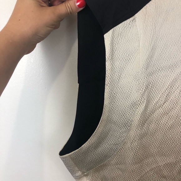 Helmut Lang Long Layered T Tunic Ecru Champagne Gravel Silk and Black Size Small - Picture 3 of 6